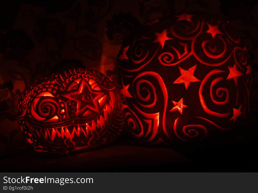 Stars and spirals pumpkin