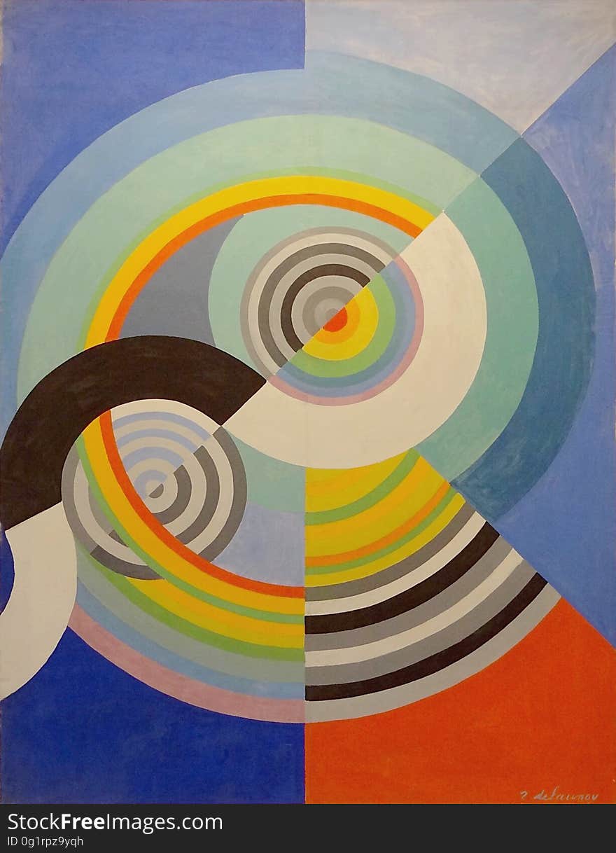 &#x22;Rythme n°3, décoration pour le salon des Tuileries&#x22;, Robert Delaunay, 1938. Musée d&#x27;Art moderne de la ville de Paris.