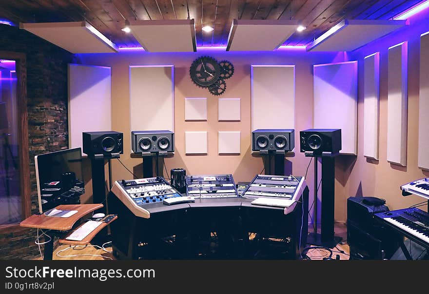 Recording Studio With Ultra Violet Florescent