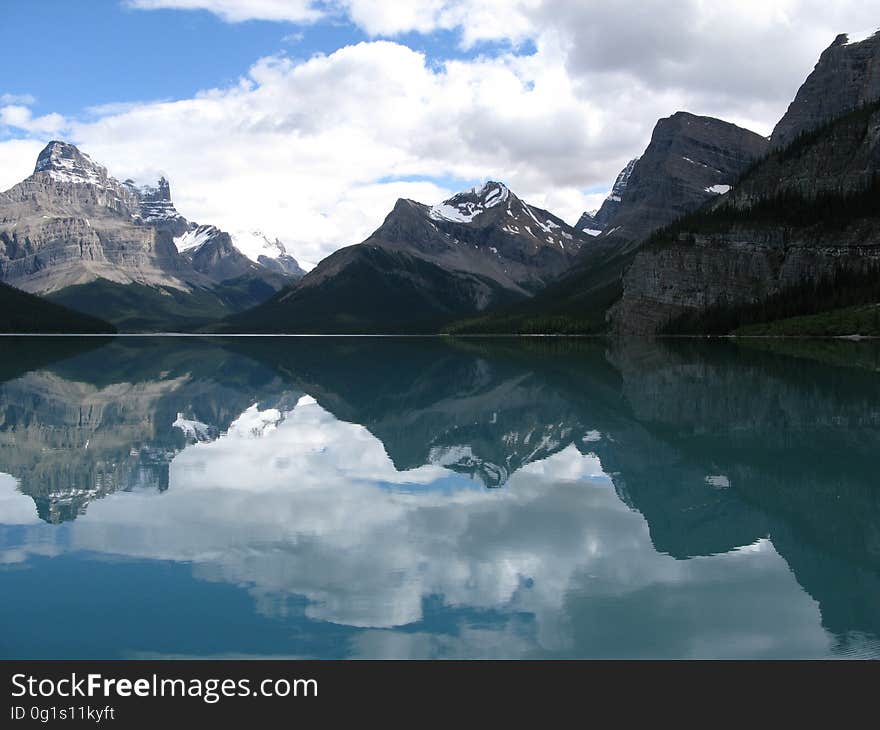 Reflection of Clouds in Lake