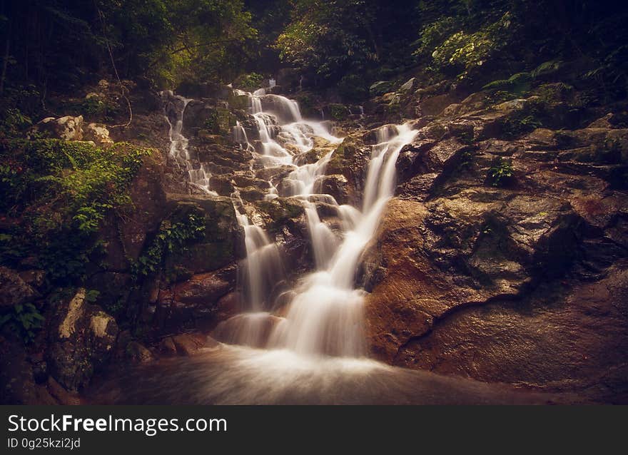 Scenic View of Waterfall