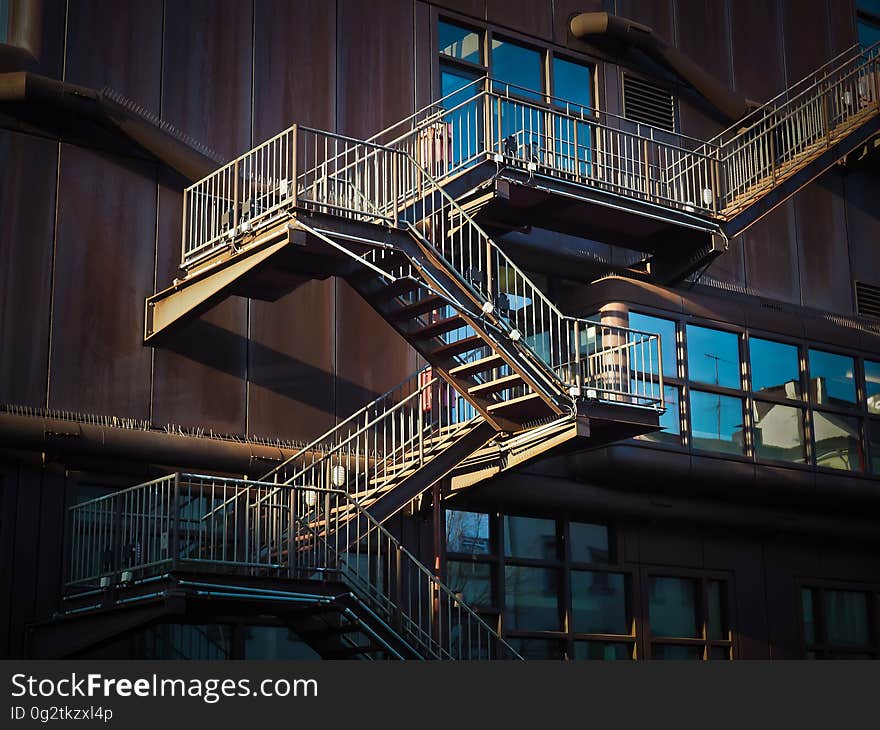 Low Angle View of Spiral Stairs