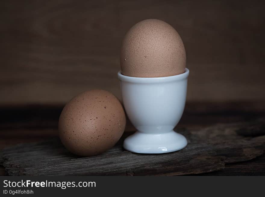 Close-up of Eggs on Table