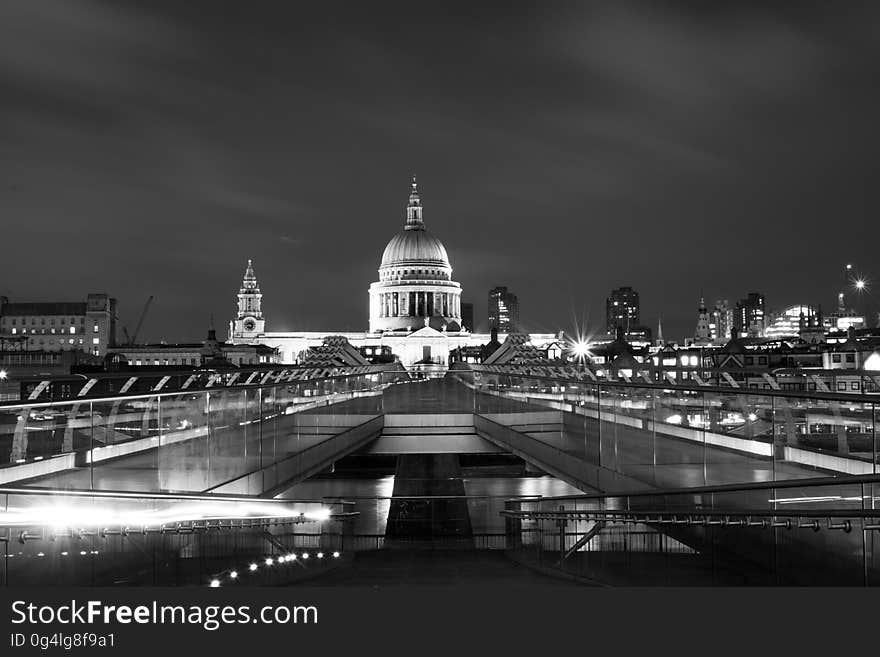 View of Cityscape at Night