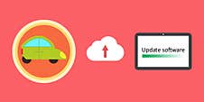 Car Update With Pad Vector Royalty Free Stock Photo