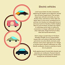 Electric Vehicles Infographic With In A Circle Stock Photo