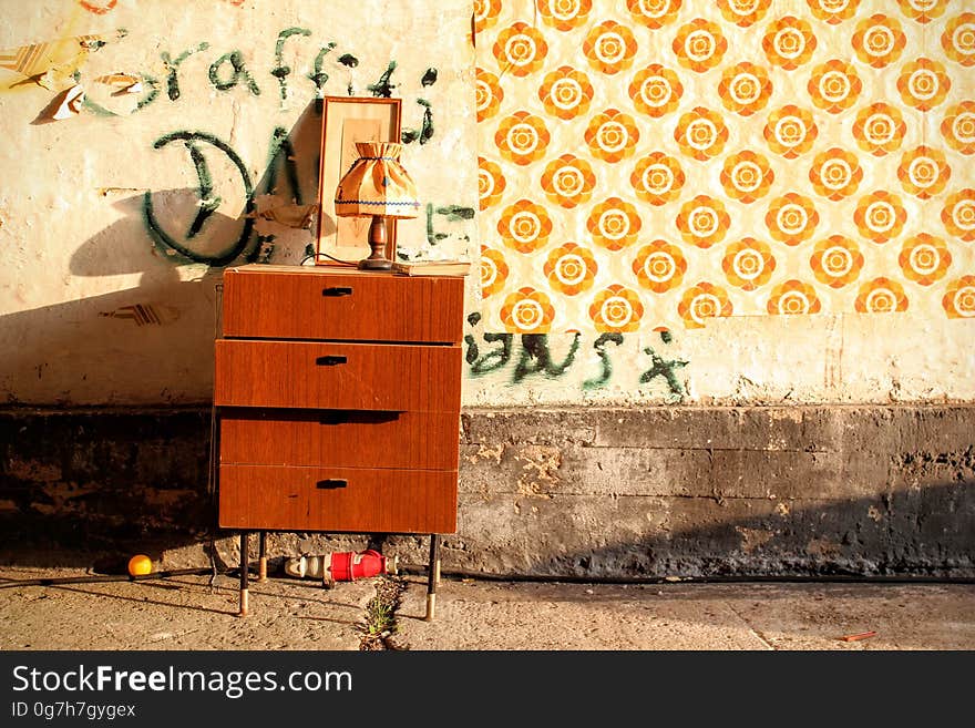 Brown 3 Drawer Night Stand