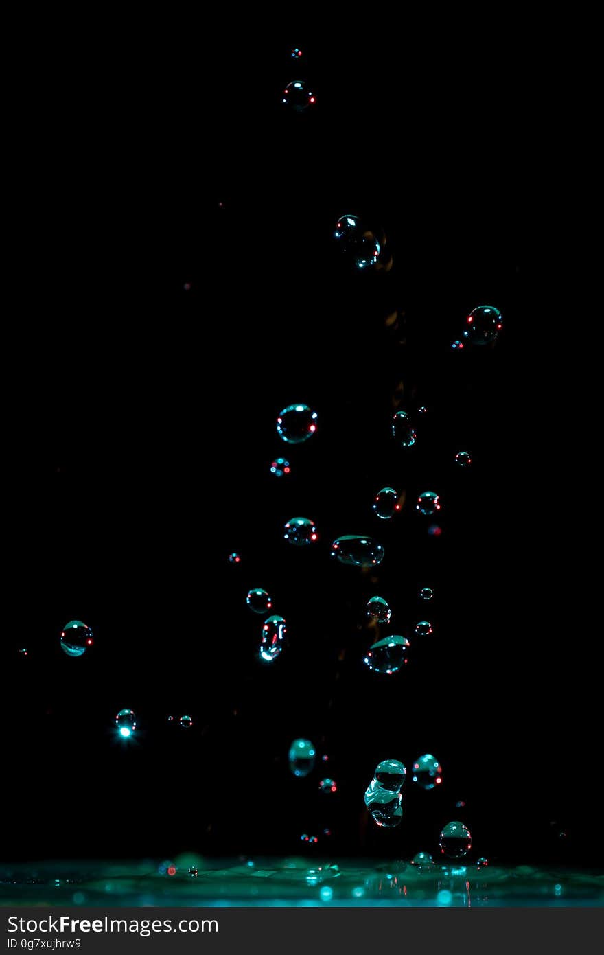 Close up of bubbles floating against black. Close up of bubbles floating against black.