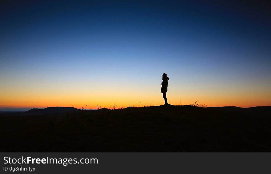 Sky, Horizon, Sunrise, Silhouette