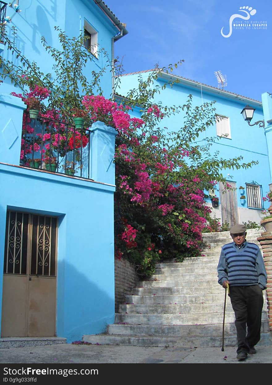 Check out the beautiful &quot;pueblo azul&quot; of Juzcar. A pretty blue village in the Genal Valley, filled with Smurfs and surround by chestnut forests! marbellaescapes.com/tours/private-ronda-tour/. Check out the beautiful &quot;pueblo azul&quot; of Juzcar. A pretty blue village in the Genal Valley, filled with Smurfs and surround by chestnut forests! marbellaescapes.com/tours/private-ronda-tour/