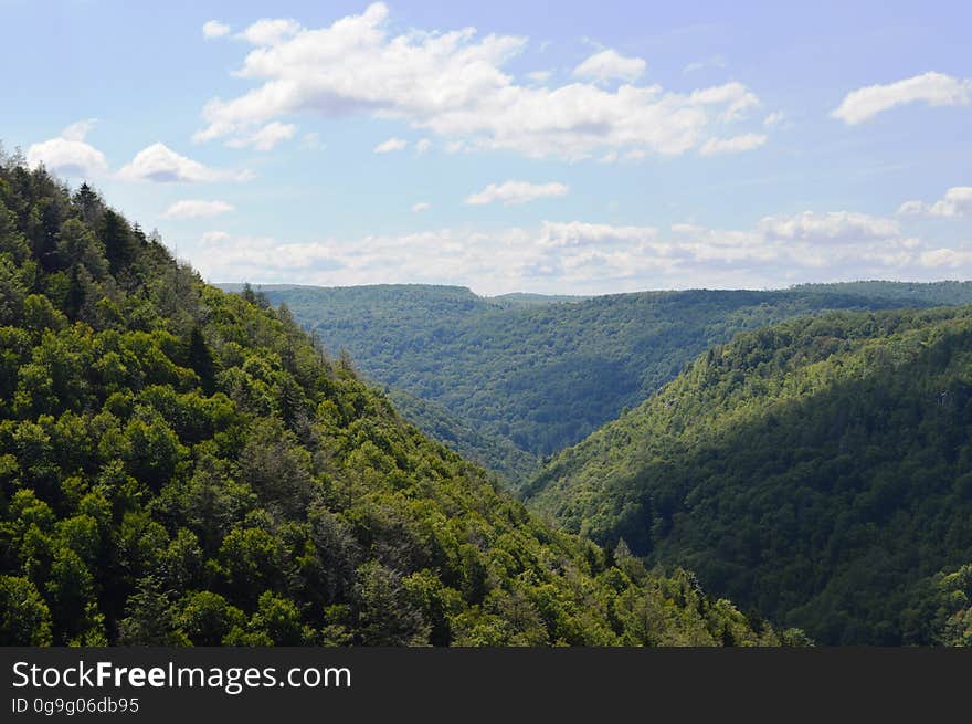 Enjoying Blackwater Falls State Park on a warm, mostly sunny summer day. Enjoying Blackwater Falls State Park on a warm, mostly sunny summer day