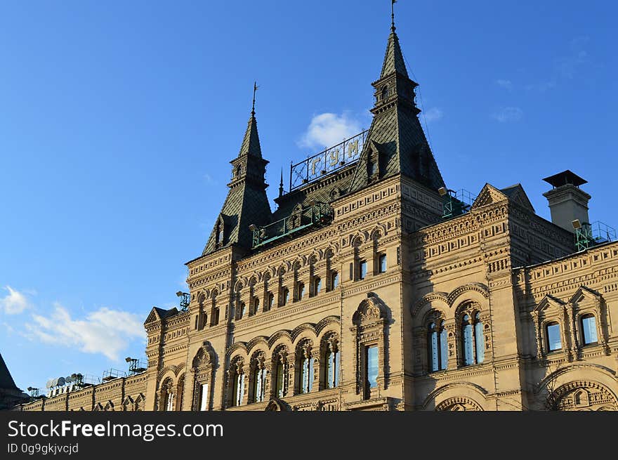 The GUM department store on the Red Square in Moscow, Russia.