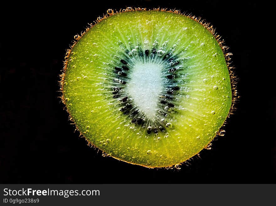 Close-up of Fruit Against Black Background