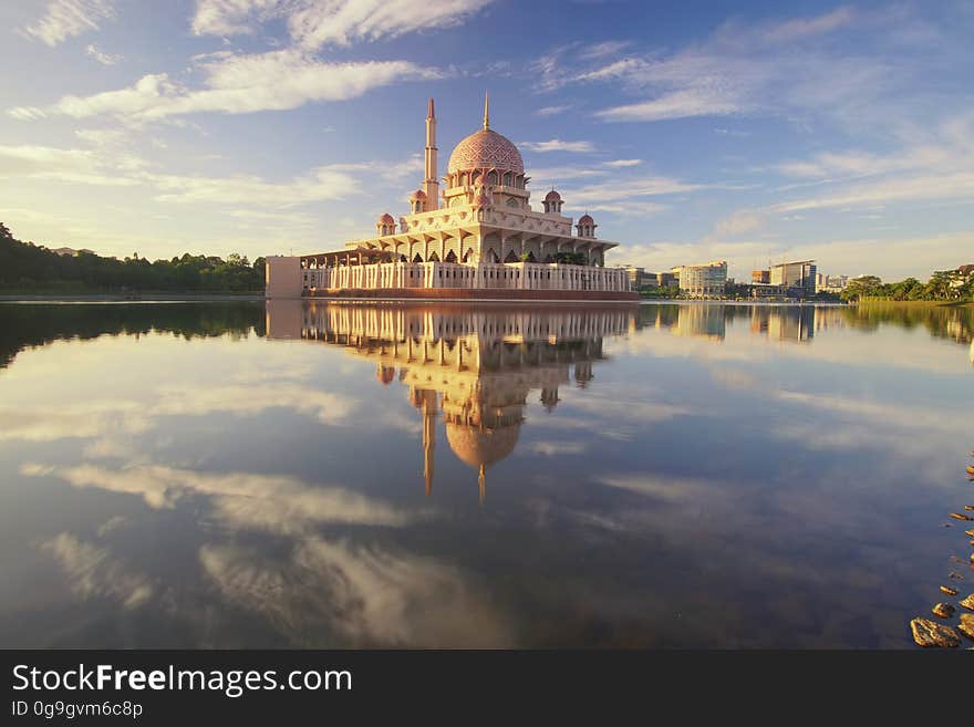 Reflection of Building in Lake