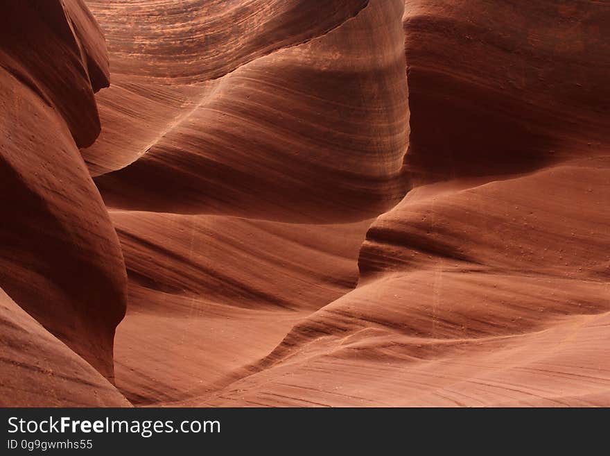 Scenic view of rock formation in Antelope Canyon, Arizona, U.S.A. Scenic view of rock formation in Antelope Canyon, Arizona, U.S.A.