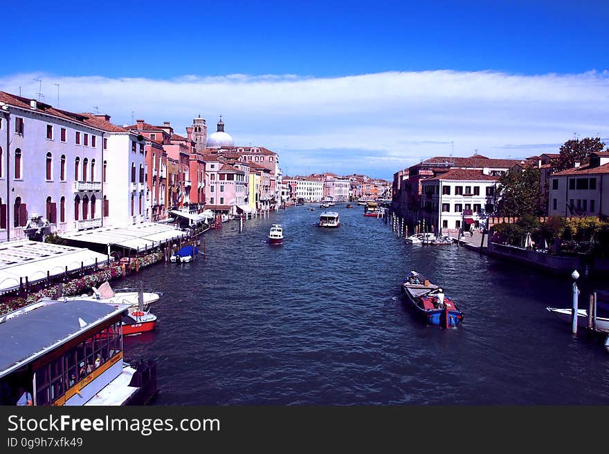 The Grand Canal, or Canal Grande, in Venice, Italy.