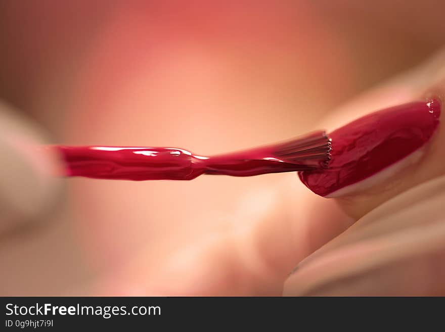 Woman hands receiving a manicure