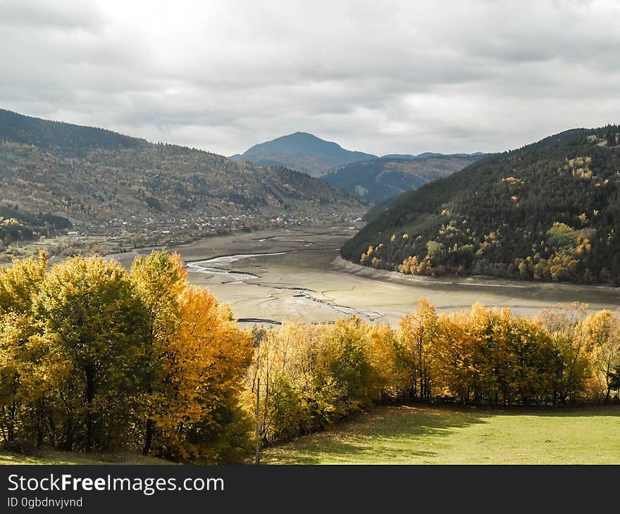 Mountain Landscape In Autumn Colors Near Bicaz