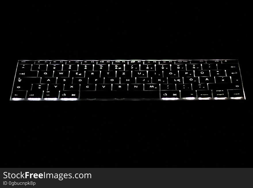 Powerbook keyboard set to full illumination level. Powerbook keyboard set to full illumination level.