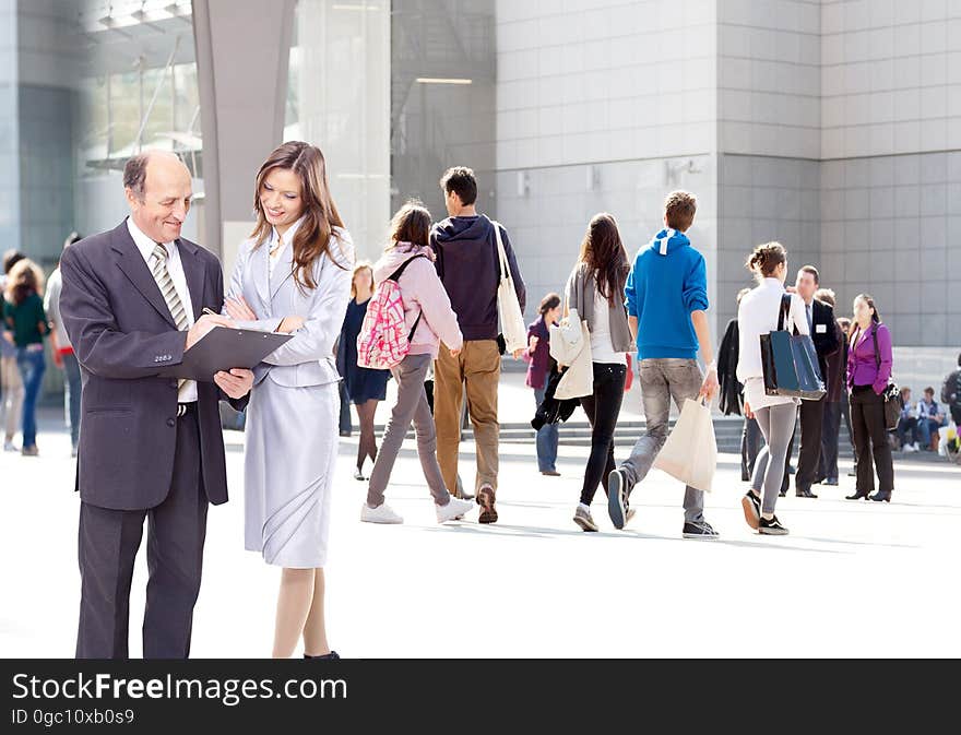 Women Standing in Front of People