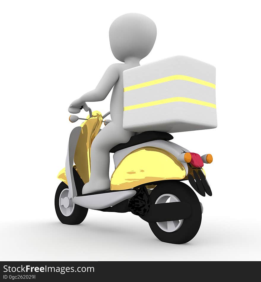 Motor Vehicle, Yellow, Scooter, Vehicle