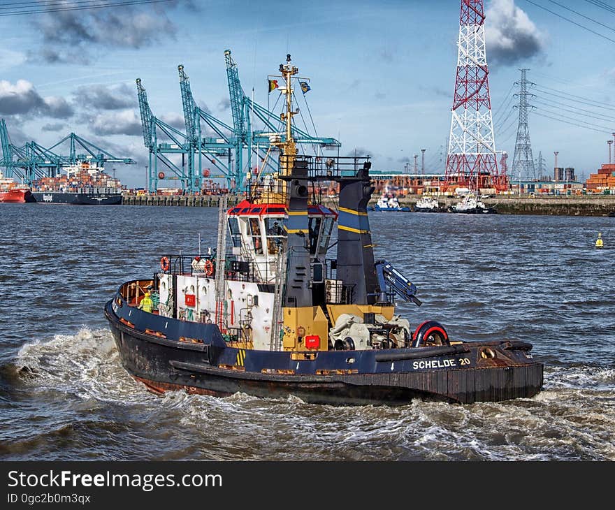 Water Transportation, Tugboat, Ship, Waterway