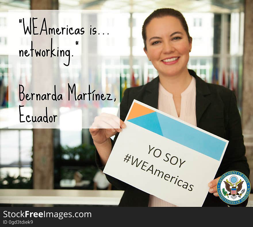 Bernarda, WEAmericas participant from Ecuador