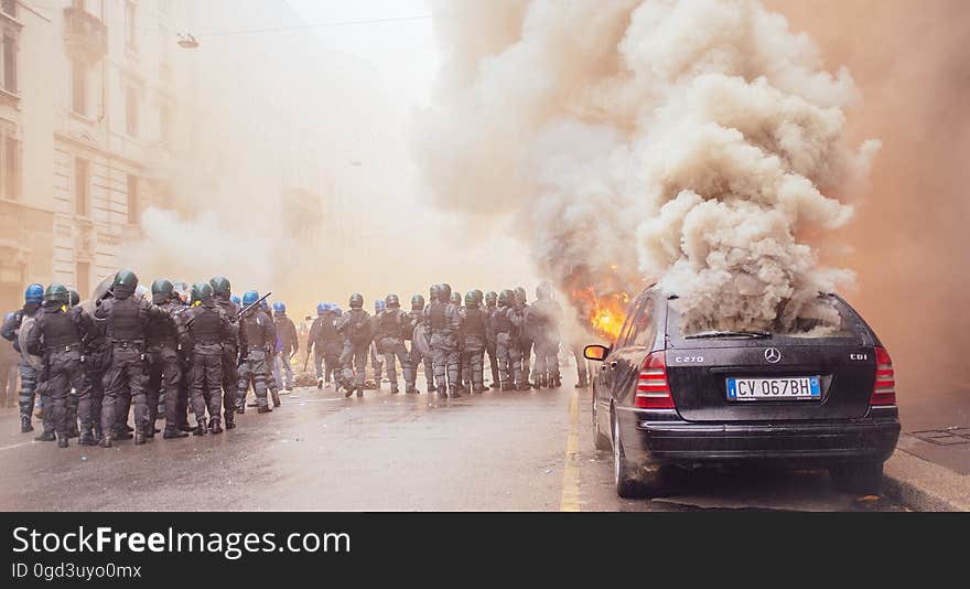 Italian police and Black Bloc militants clash in the northern Italian city of Milan on the opening day of Expo Milano 2015, May 1, 2015. Italian police and Black Bloc militants clash in the northern Italian city of Milan on the opening day of Expo Milano 2015, May 1, 2015.