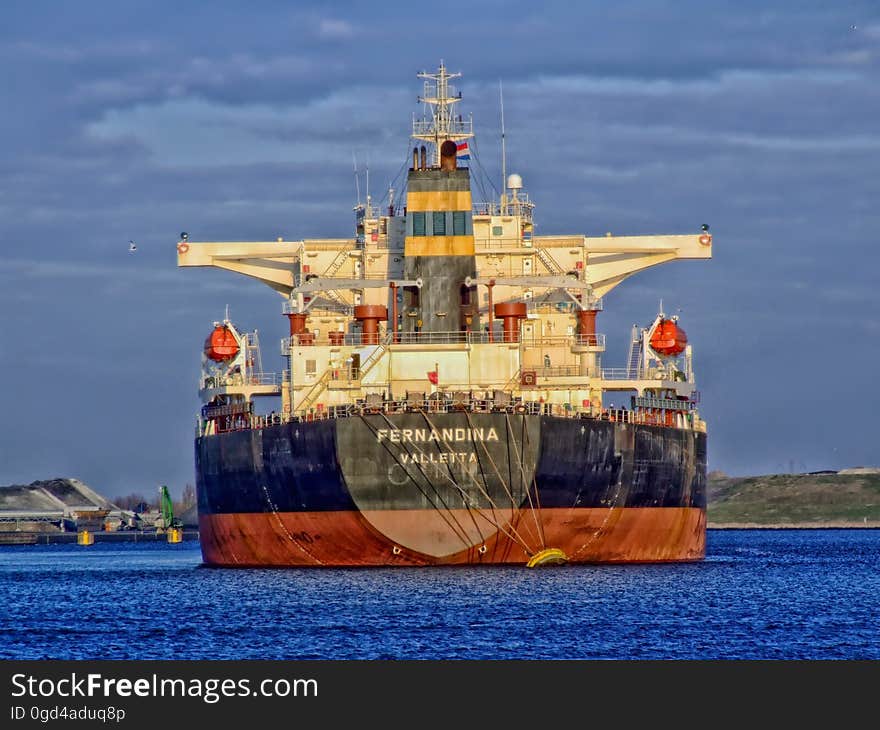 A bulk carrier called Fernandina hailing from Valletta, Malta, on channel. A bulk carrier called Fernandina hailing from Valletta, Malta, on channel.