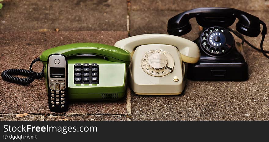 Black Rotary Phone