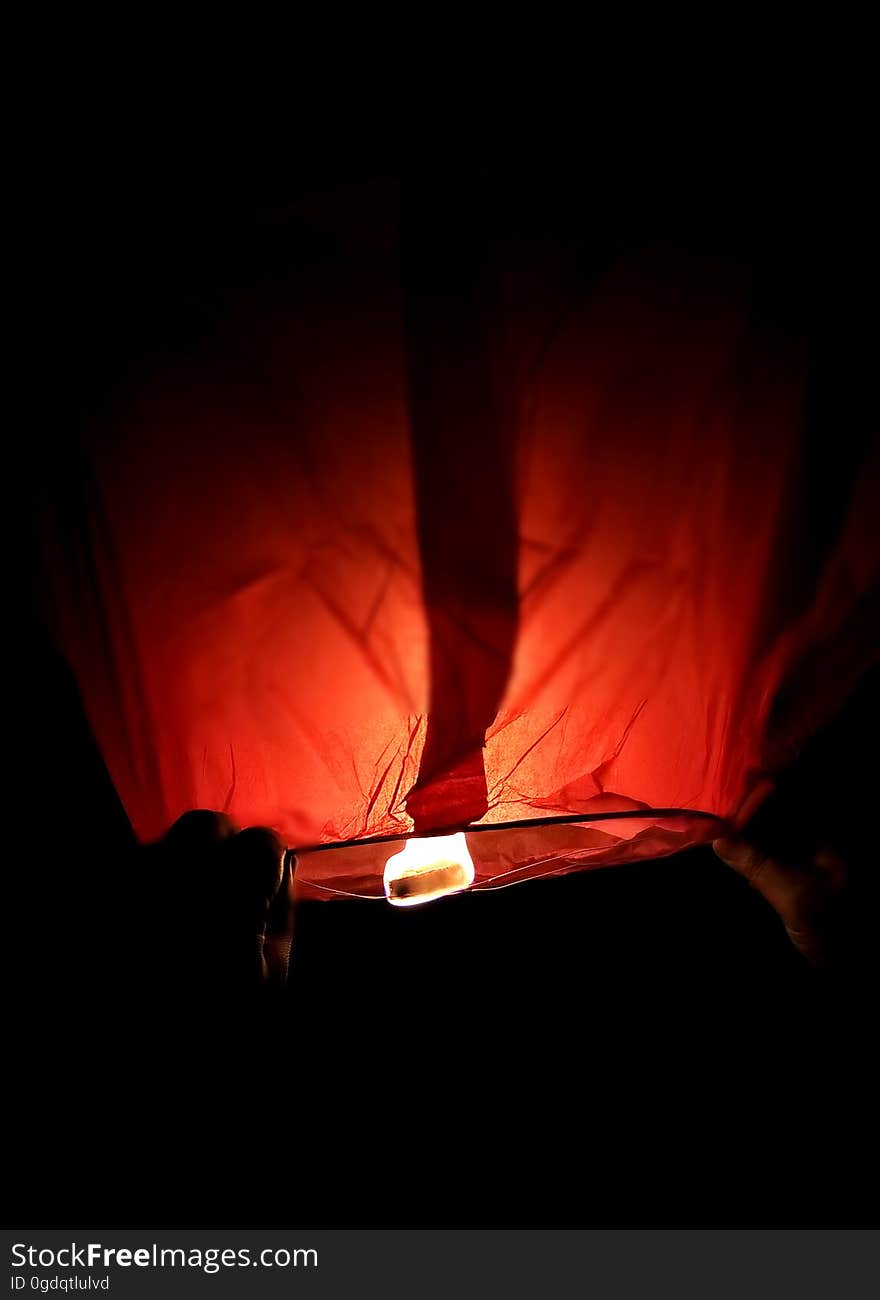 Closeup of a lit lantern. Closeup of a lit lantern.