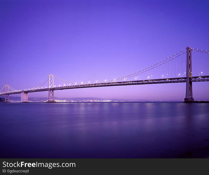 Lighted Golden Gate Bridge