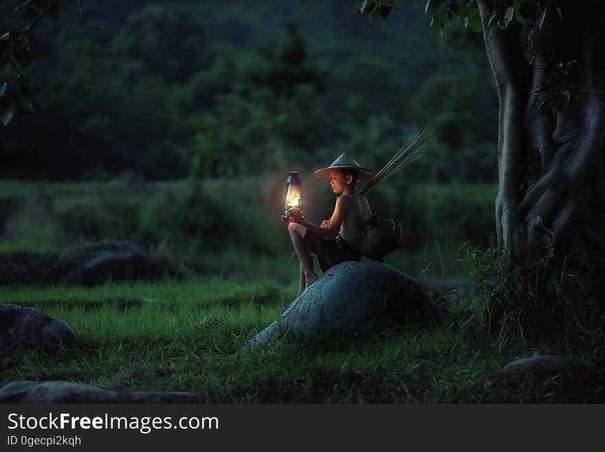 Man in Forest