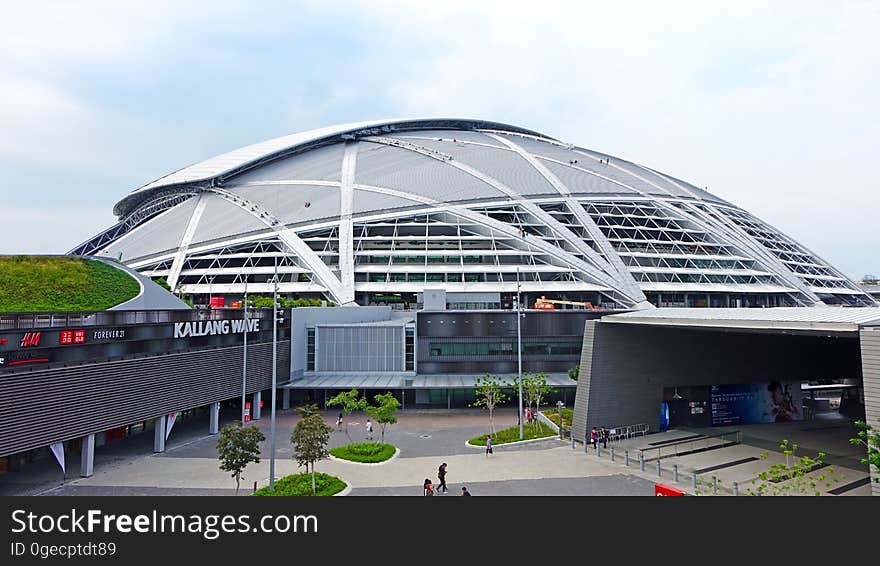 Exterior of Kallang Wave Mall in Singapore.