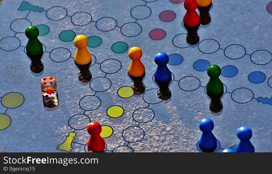 Blue and Yellow Board Game