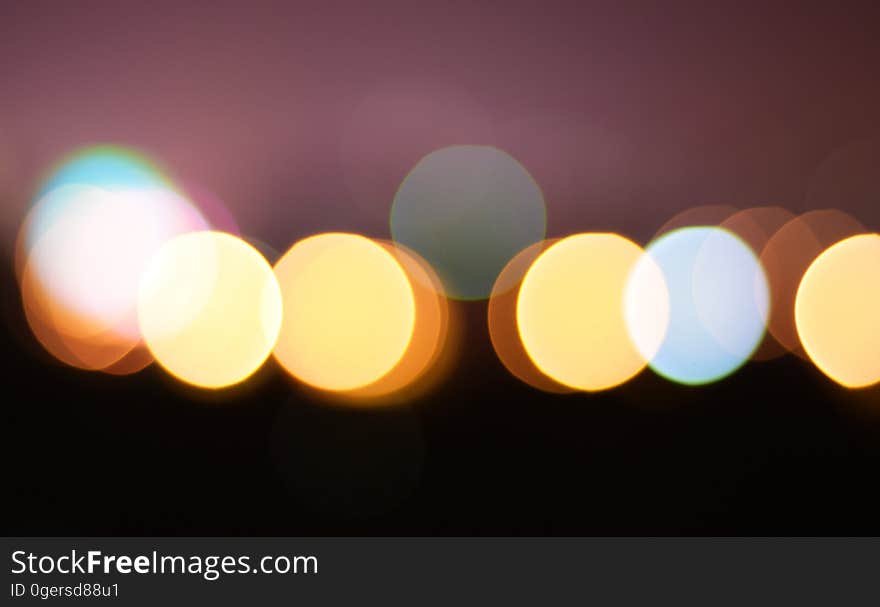 Yellow and White Lights Bokeh