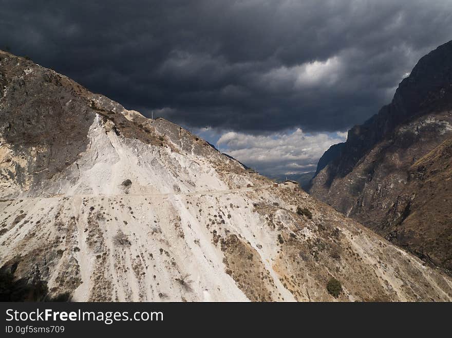 Cloud, Sky, Mountain, Slope, Bedrock, Highland