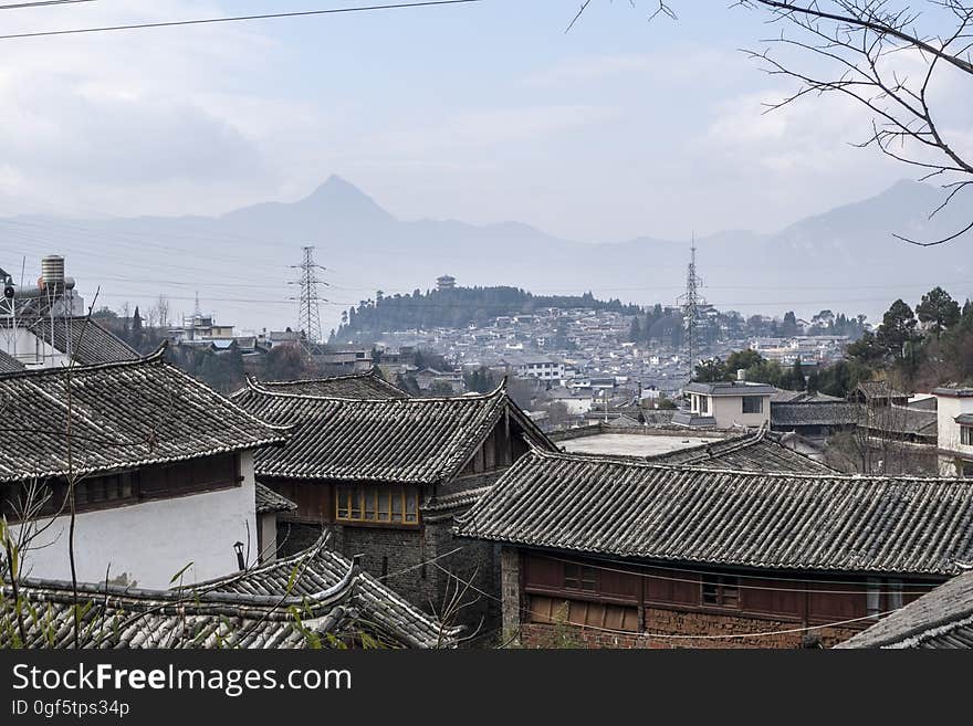 Cloud, Sky, Building, Window, Mountain, House