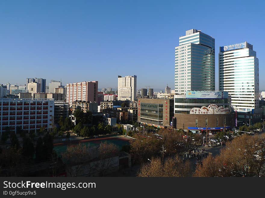 Sky, Building, Skyscraper, Plant, Tower block, Urban design