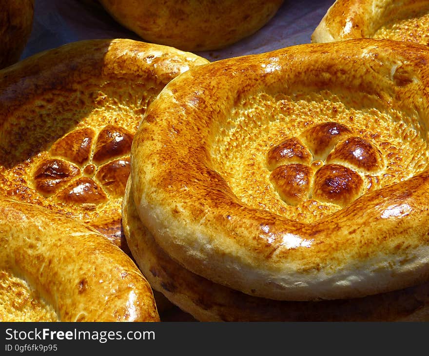 Brown Round Baked Bread