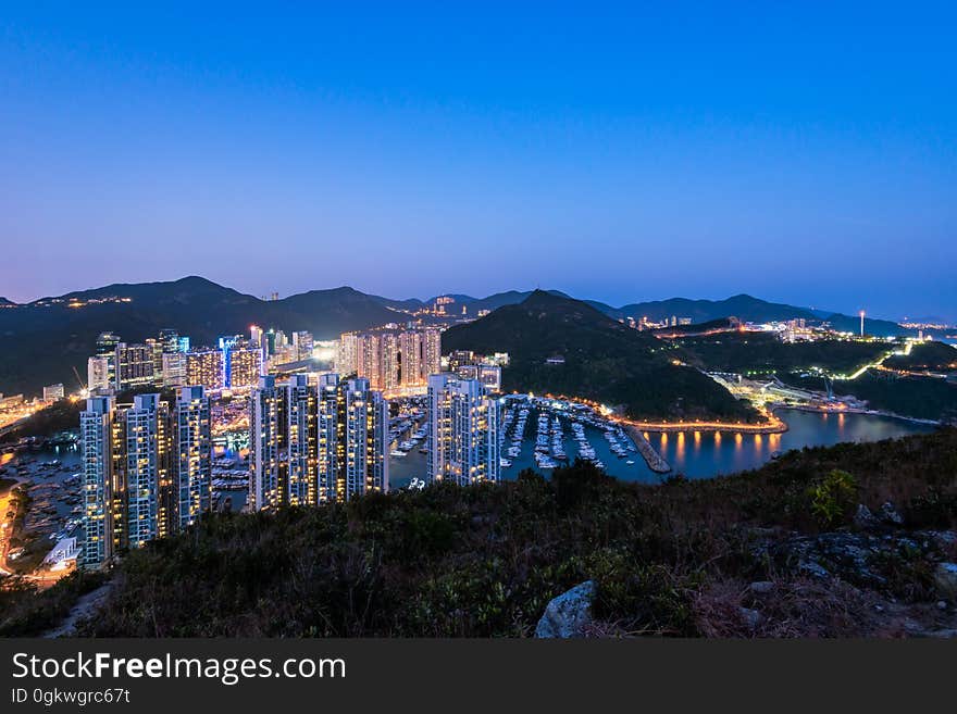 Aberdeen Typhoon Shelters view at Yuk Kwai Shan &#x28;mount Johnston&#x29;