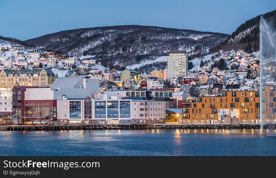 A town next to the harbour. A town next to the harbour.