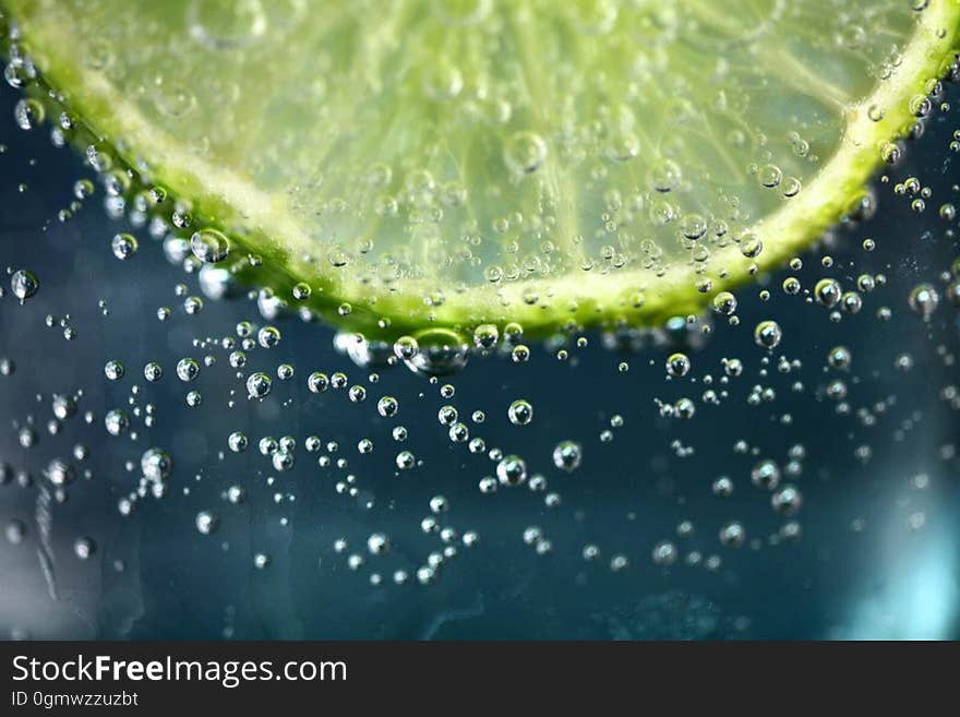 Lime Slice on Water