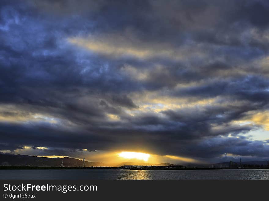 Nimbus Clouds at Sunset View