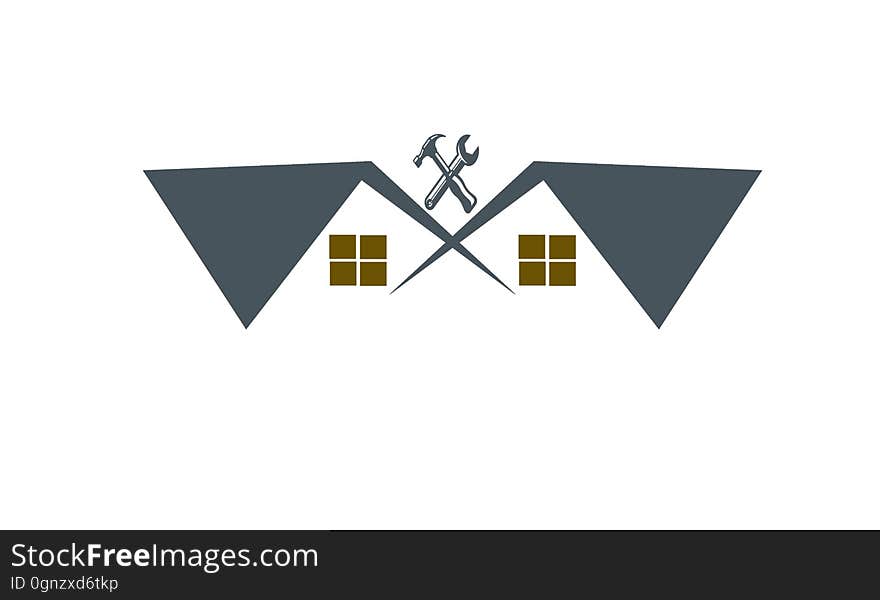 House renovation logo on white background