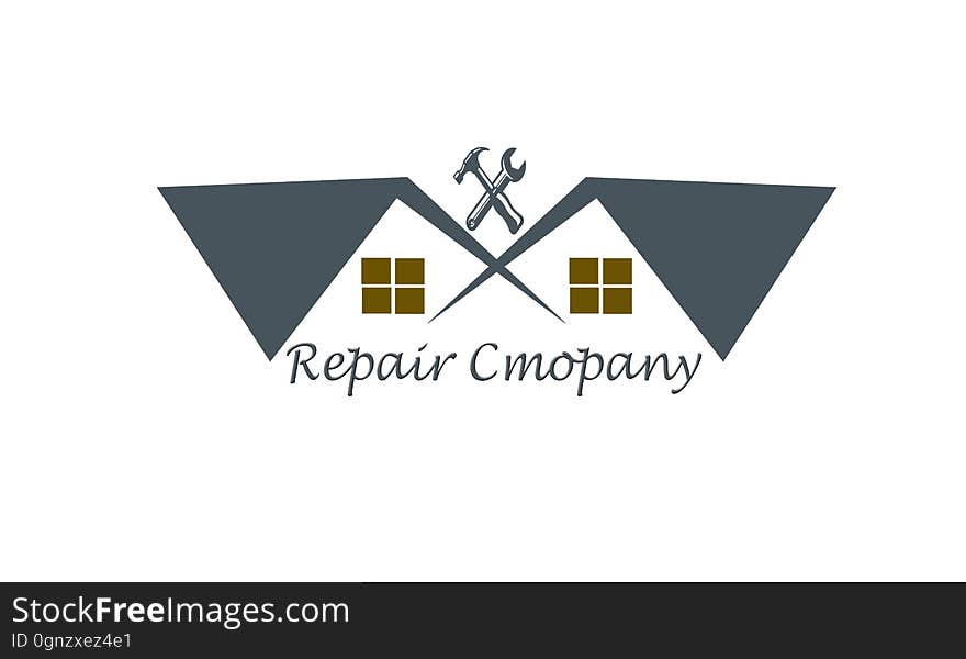 House renovation logo on white background