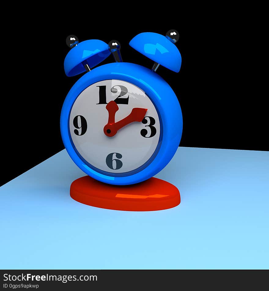 Blue, Clock, Alarm Clock, Product Design