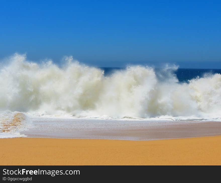 Sea, Sky, Wave, Shore