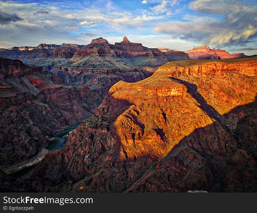 A view of the Gran Canyon at sunset. A view of the Gran Canyon at sunset.