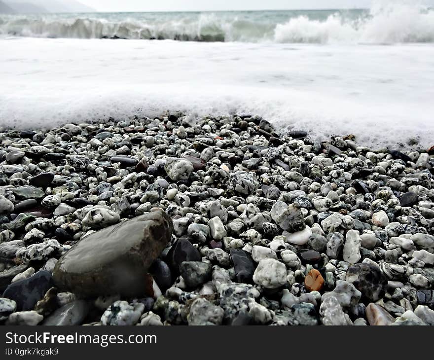 Rock, Shore, Pebble, Water